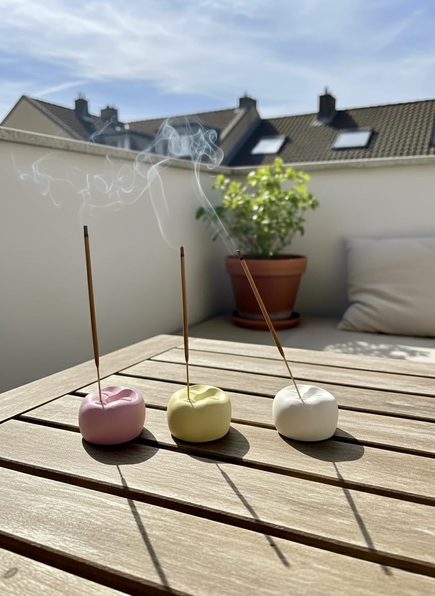 Trio Set – Serenity, Harmony, Mindfulness | Handmade Incense Holders + Sticks
