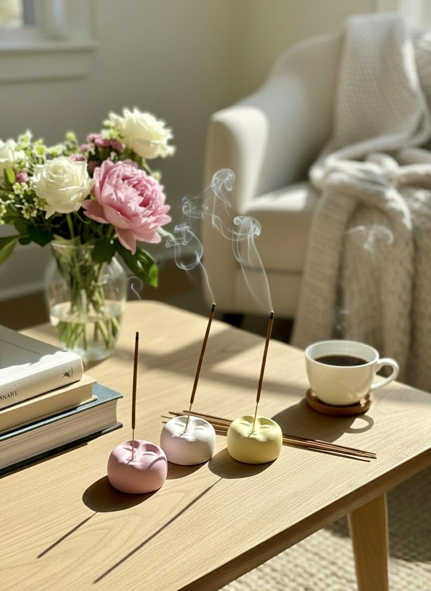 Trio Set – Serenity, Harmony, Mindfulness | Handmade Incense Holders + Sticks