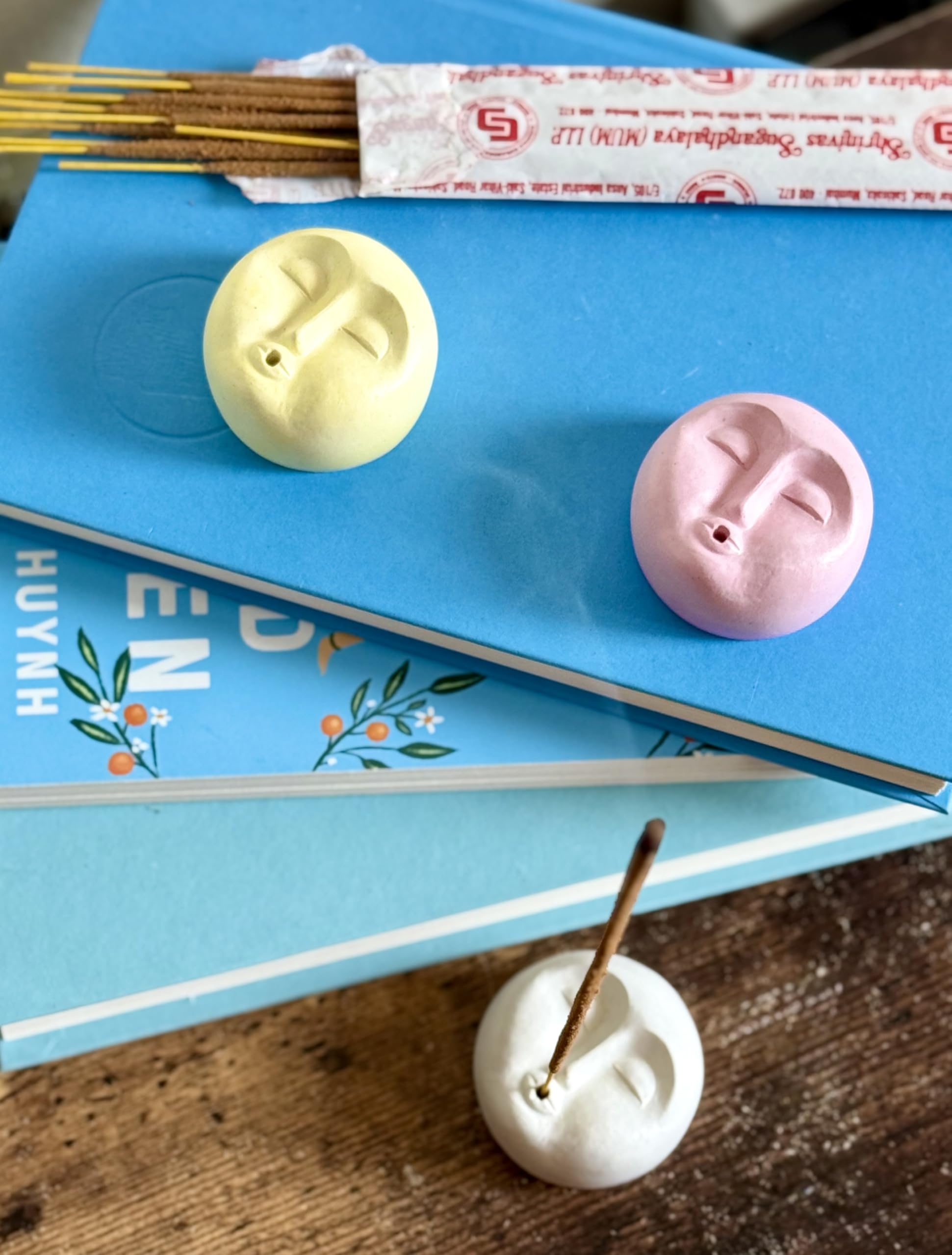 Trio Set – Serenity, Harmony, Mindfulness | Handmade Incense Holders + Sticks